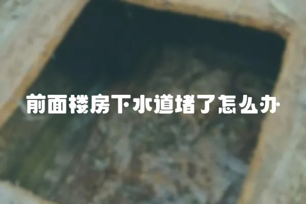 前面樓房下水道堵了怎么辦