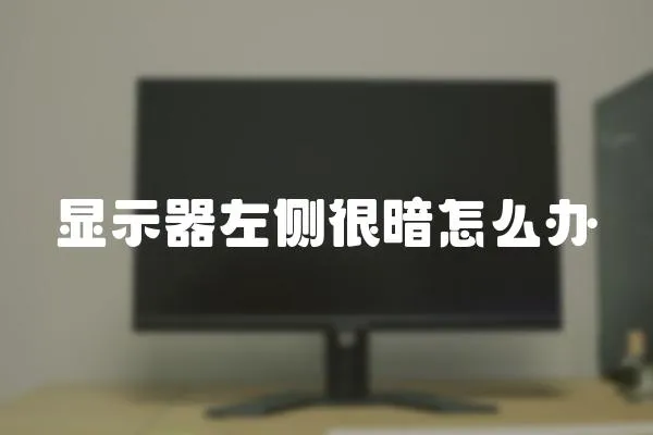 顯示器左側很暗怎么辦