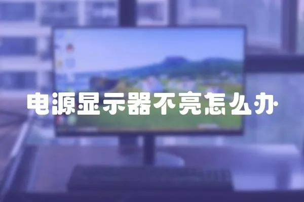 電源顯示器不亮怎么辦