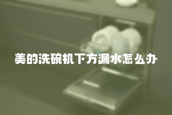 美的洗碗機下方漏水怎么辦