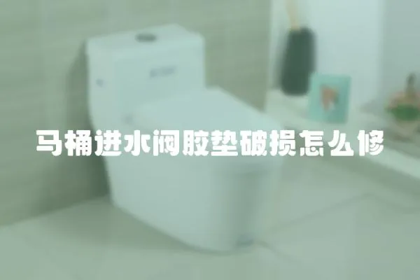 馬桶進水閥膠墊破損怎么修