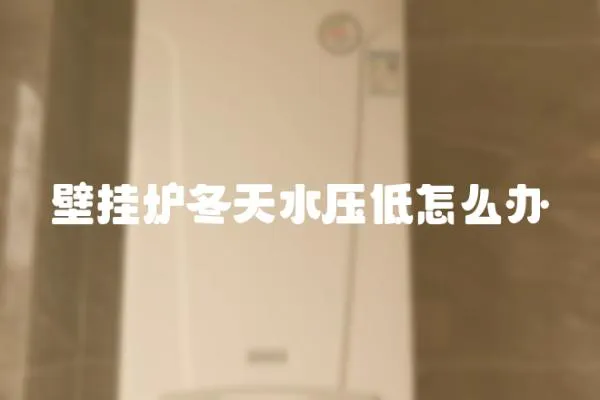 壁掛爐冬天水壓低怎么辦