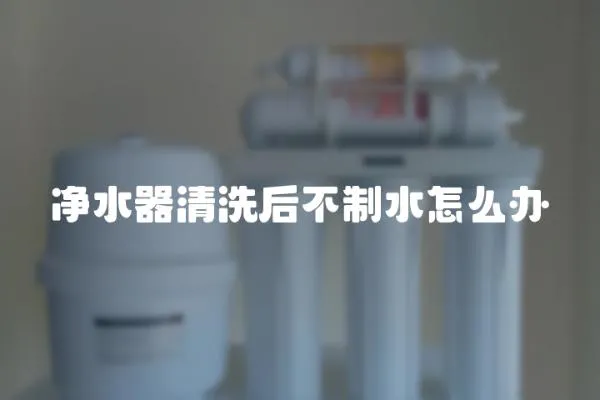 凈水器清洗后不制水怎么辦
