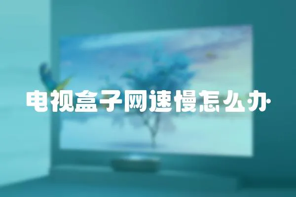 電視盒子網速慢怎么辦