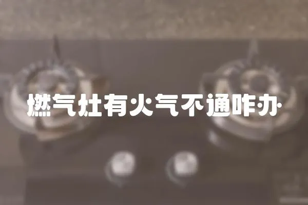 燃氣灶有火氣不通咋辦