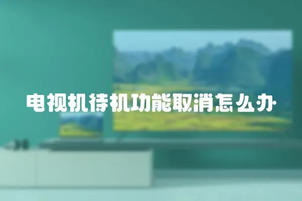 電視機待機功能取消怎么辦