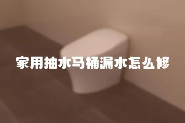家用抽水馬桶漏水怎么修