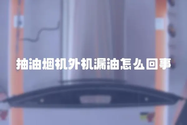 抽油煙機外機漏油怎么回事