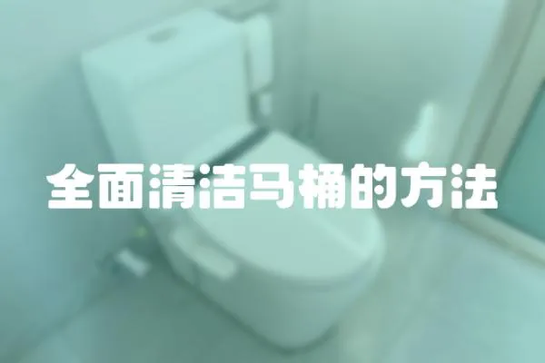 全面清潔馬桶的方法