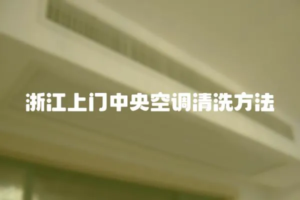 浙江上門中央空調(diào)清洗方法