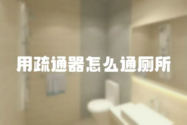用疏通器怎么通廁所