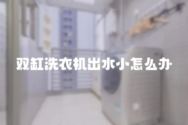 雙缸洗衣機出水小怎么辦