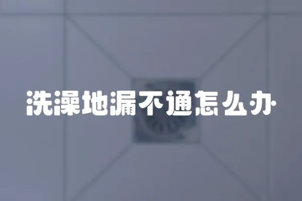 洗澡地漏不通怎么辦