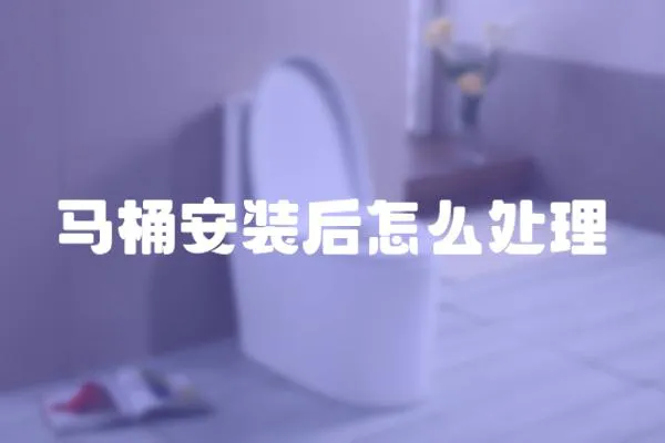 馬桶安裝后怎么處理