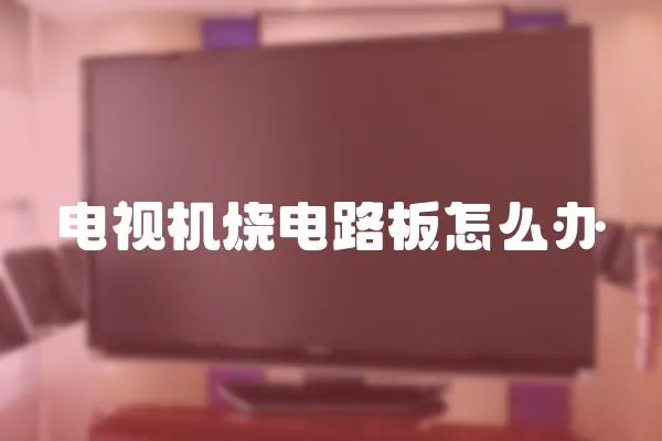 電視機燒電路板怎么辦