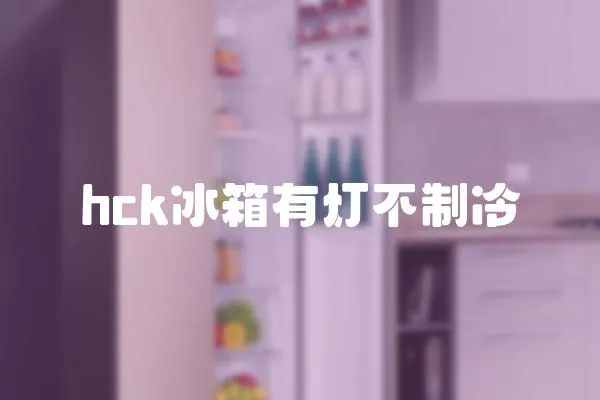 hck冰箱有燈不制冷