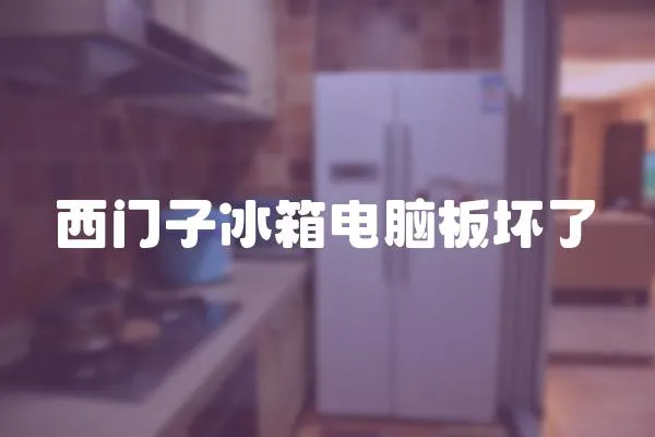 西門子冰箱電腦板壞了