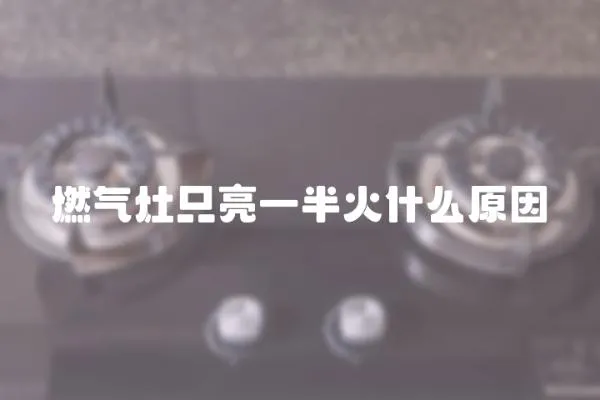 燃氣灶只亮一半火什么原因