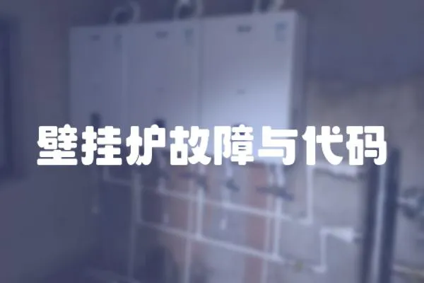 壁掛爐故障與代碼