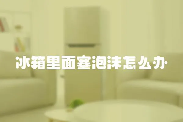 冰箱里面塞泡沫怎么辦