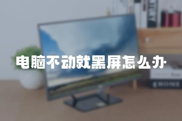 電腦不動(dòng)就黑屏怎么辦