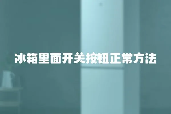 冰箱里面開關按鈕正常方法