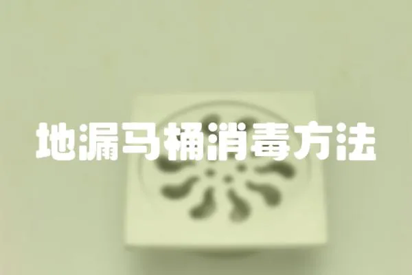 地漏馬桶消毒方法
