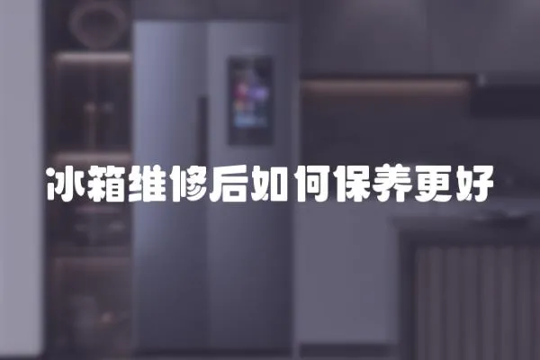 冰箱维修后如何保养更好