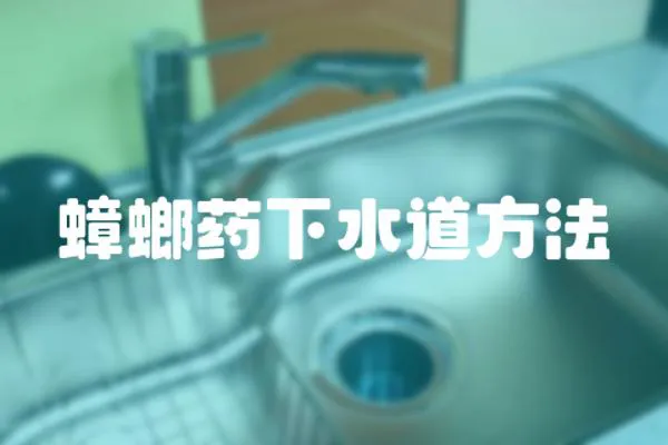 蟑螂藥下水道方法