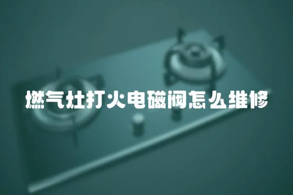 燃氣灶打火電磁閥怎么維修