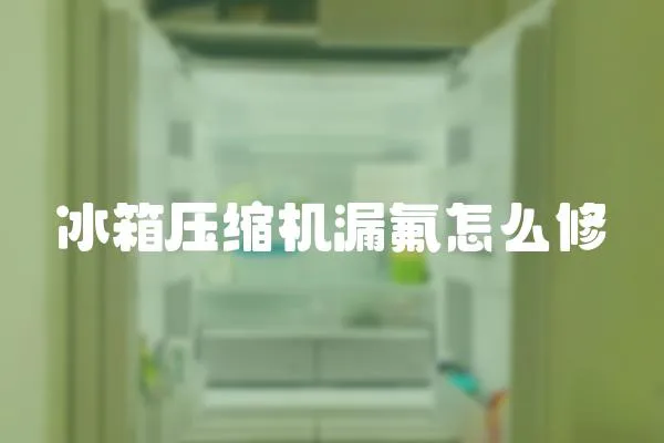 冰箱壓縮機漏氟怎么修