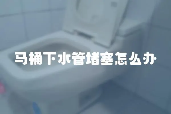 馬桶下水管堵塞怎么辦