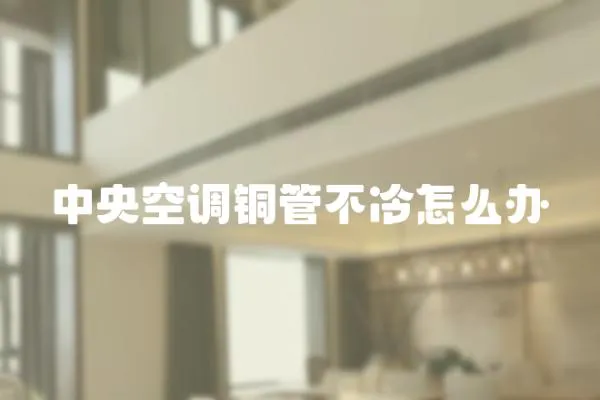 中央空調(diào)銅管不冷怎么辦
