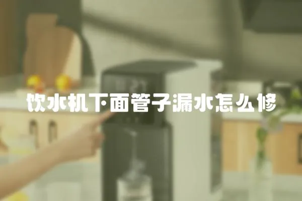 飲水機下面管子漏水怎么修
