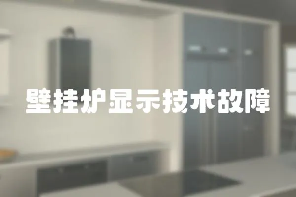 壁掛爐顯示技術故障