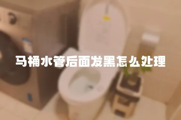 馬桶水管后面發黑怎么處理
