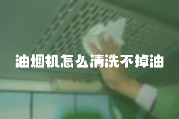 油煙機怎么清洗不掉油