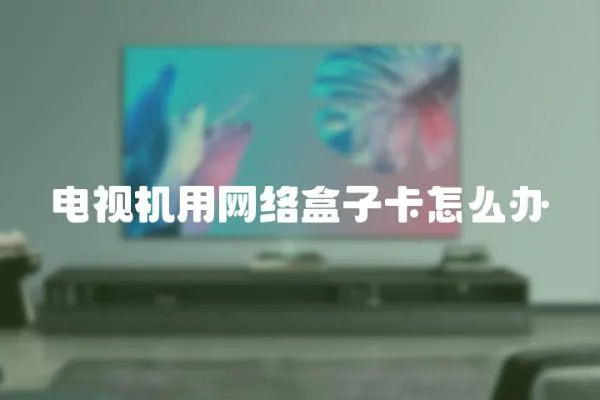 電視機用網絡盒子卡怎么辦