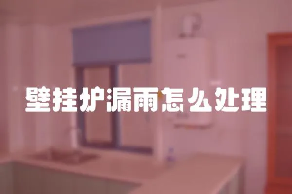 壁掛爐漏雨怎么處理