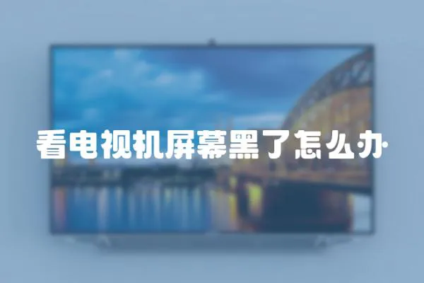 看電視機屏幕黑了怎么辦