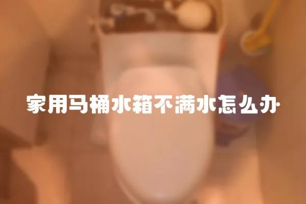 家用馬桶水箱不滿水怎么辦
