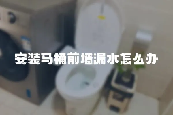 安裝馬桶前墻漏水怎么辦