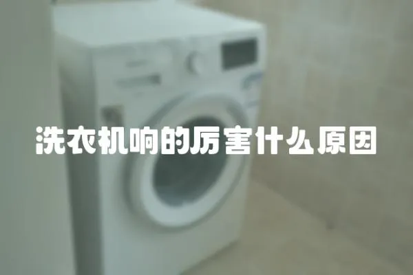 洗衣機響的厲害什么原因