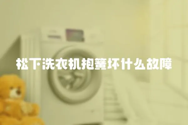 松下洗衣機抱簧壞什么故障