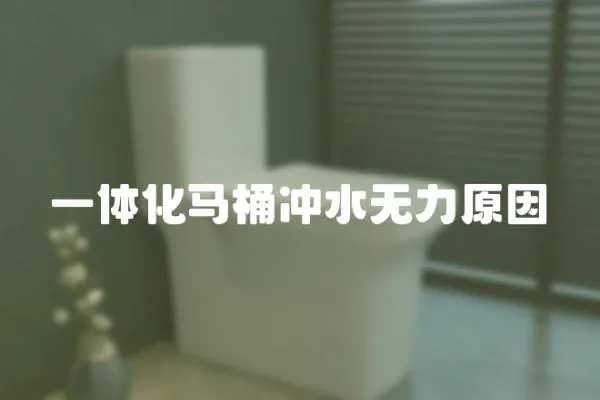 一體化馬桶沖水無(wú)力原因