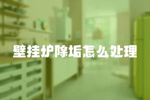 壁掛爐除垢怎么處理