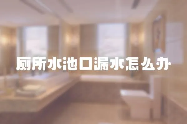 廁所水池口漏水怎么辦