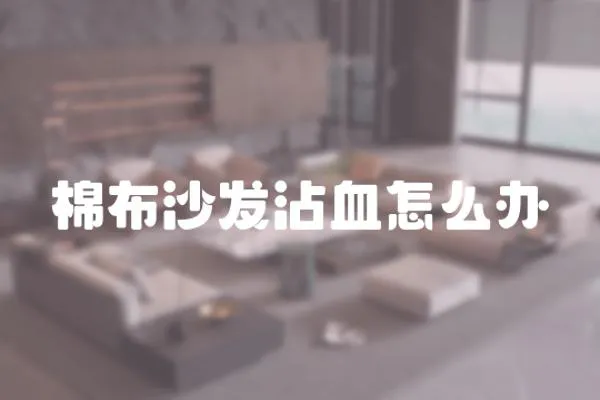 棉布沙發(fā)沾血怎么辦