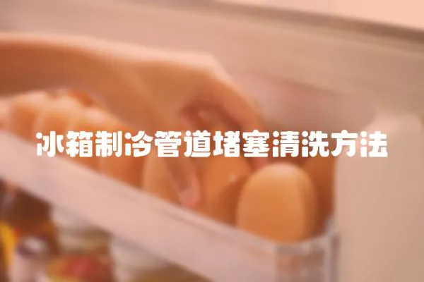 冰箱制冷管道堵塞清洗方法