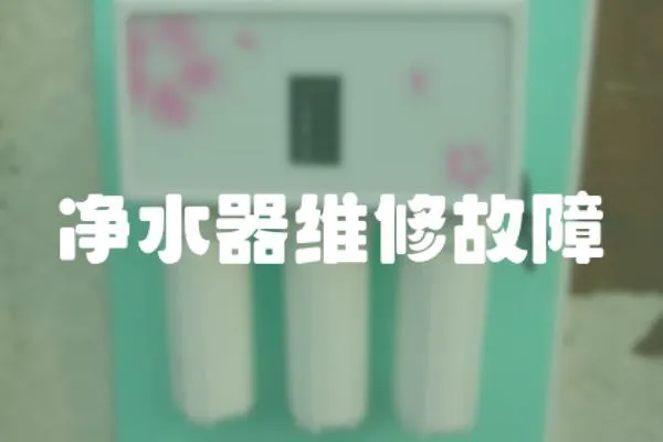 凈水器維修故障